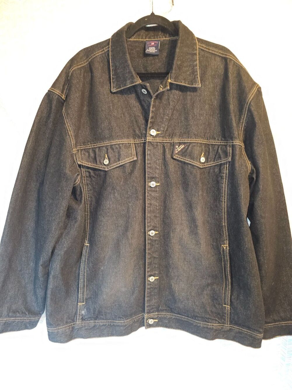 U.S. Polo ASSN Mens XXXL Black Denim Jacket P Logo NWOT